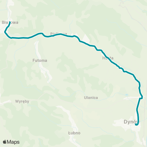 PKS w Rzeszowie Błażowa - Piątkowa - Harta - Dynów map