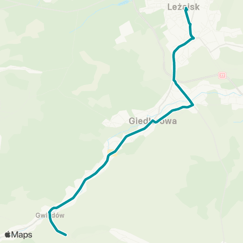 PKS w Rzeszowie Jastrzębiec - Brzyska Wola - Kuryłówka - Leżajsk - Giedlarowa - Gwizdów, Podlas map