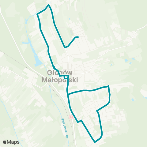 PKS w Rzeszowie Głogów Młp. Os. Słoneczne - Głogów Młp. Os. Słoneczne (linia szkolna) map