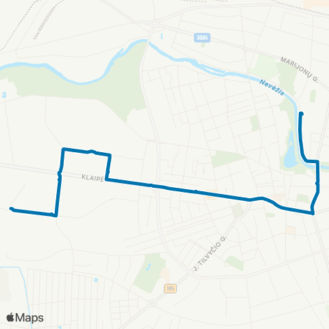 PKT Kniaudiškių G. - A. Jakšto G. map