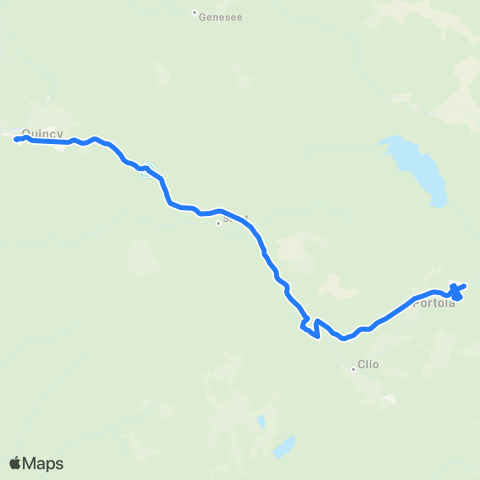 Plumas Transit East County map