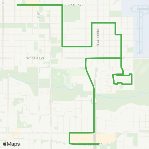 People Mover Fairview-Midtown map