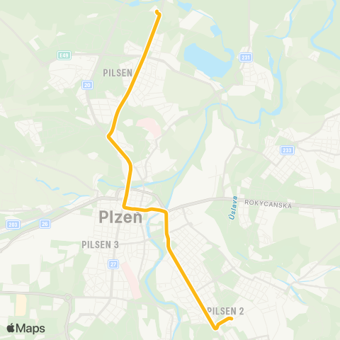 PMDP Slovany - Bolevec map