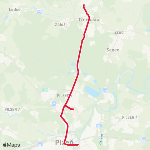 PMDP PařÍžská - Orlík - TřEmošná map
