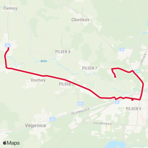 PMDP Vinice - Can - MěSto Touškov map