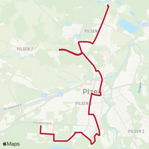 PMDP Bolevec - Mrakodrap - Bory - Panasonic map