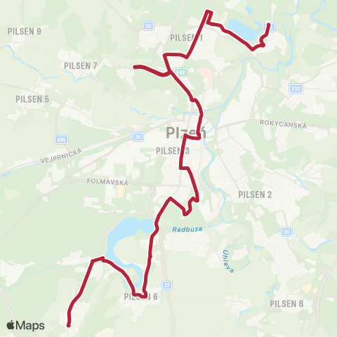 PMDP Bílá Hora - Mrakodrap - Lhota map