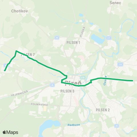 PMDP ÚstřEdní HřBitov - Malesice - KřImice map