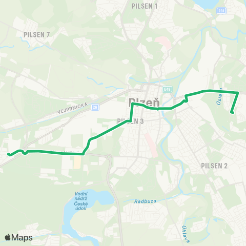 PMDP Lobzy - Borská Pole - Nová Hospoda map