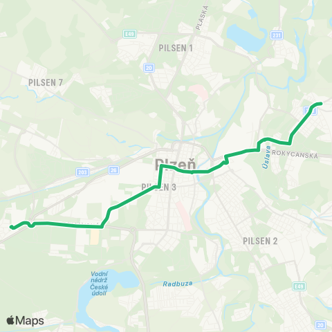 PMDP Doubravka - Nová Hospoda map