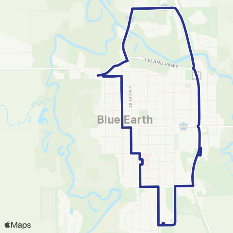 Prairie Lakes Transit Blue map