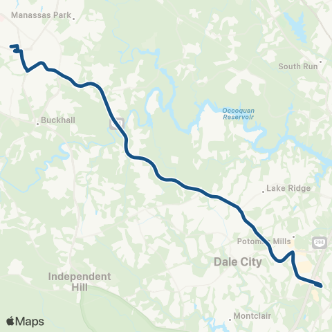 OmniRide East-West Express map