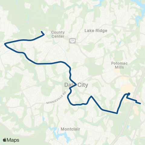 OmniRide Dale City Local map