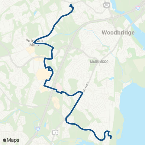OmniRide Lake Ridge Connector map