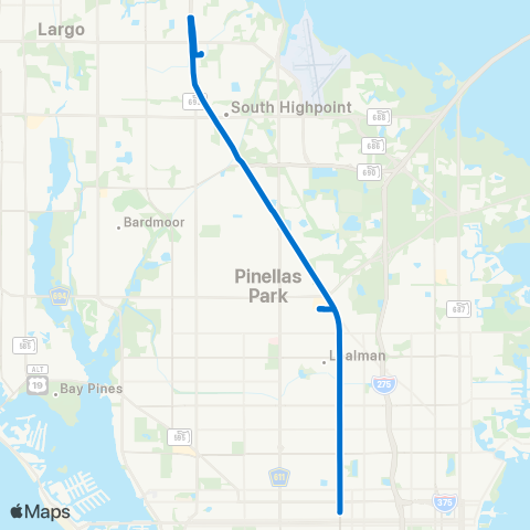 PSTA St Petersburg / Largo Transit Center map