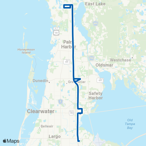 PSTA Largo Transit / Tarpon Springs map