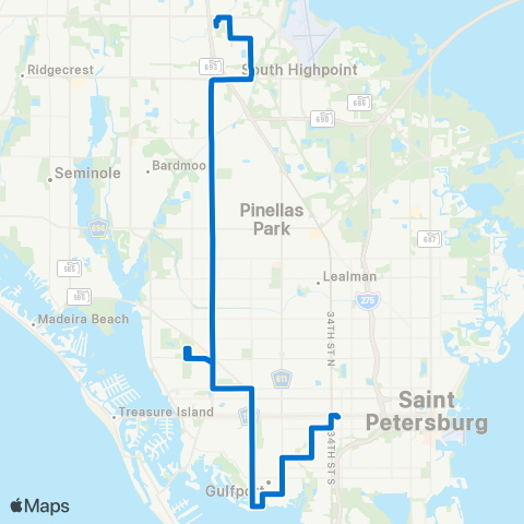 PSTA Largo Transit / Grand Central Sta map