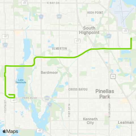 PSTA PSTA Complex / Seminole City Cntr map