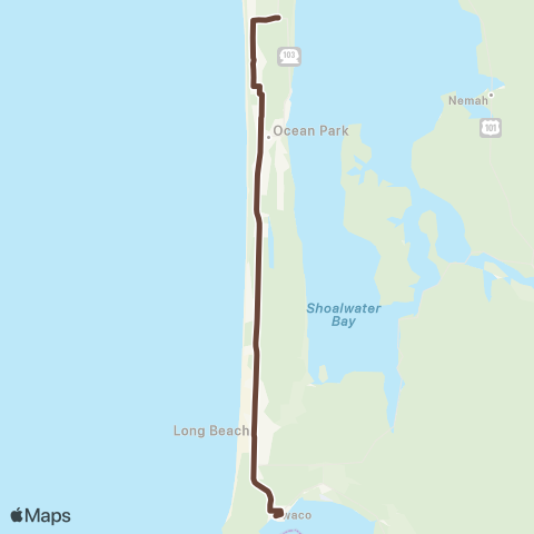 Pacific Transit Long Beach - Oysterville map