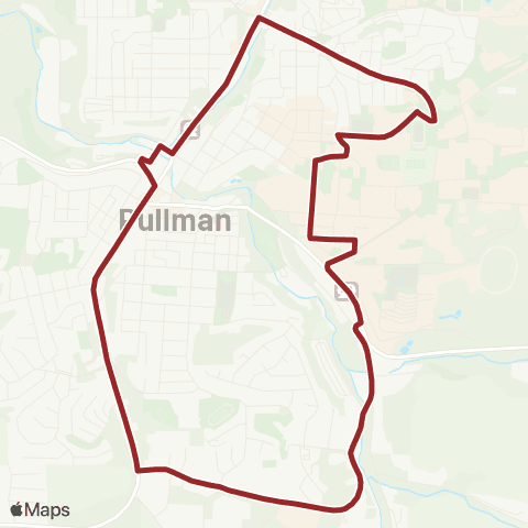 Pullman Transit Cougar Express 1 map
