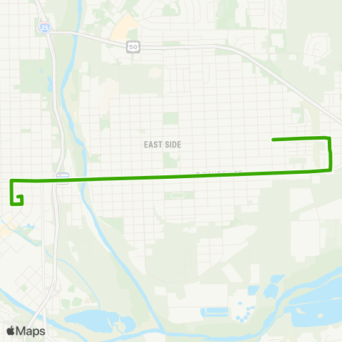 Pueblo Transit Eastside map