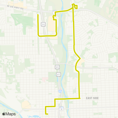 Pueblo Transit North Shopping map