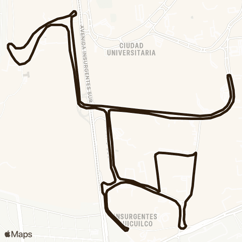 Pumabús Metrobús CU - Av. Imán map