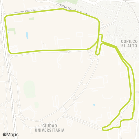 Pumabús Metro Universidad - Islas map