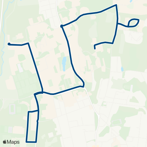 PVTA Campus Shuttle Southbound map