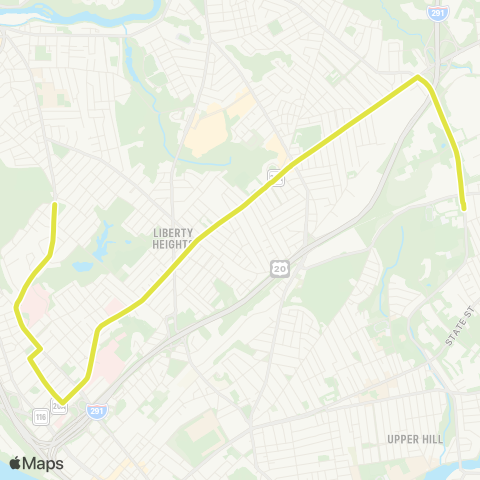 PVTA Tripper 21 Helper Service map