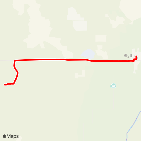 Palo Verde Valley Transit Authority Red Route map