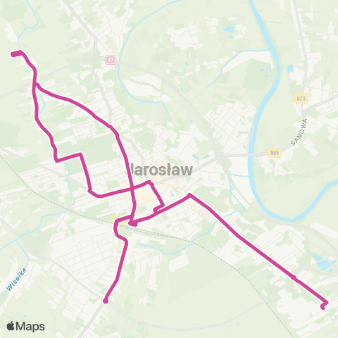 PWiK Jarosław Zbożowa – Grodziszczańska – Zbożowa map