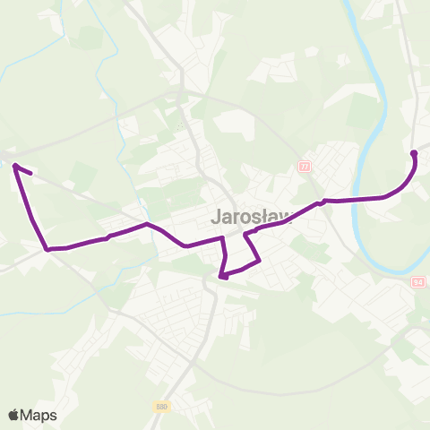 PWiK Jarosław Krakowska – Sanowa map