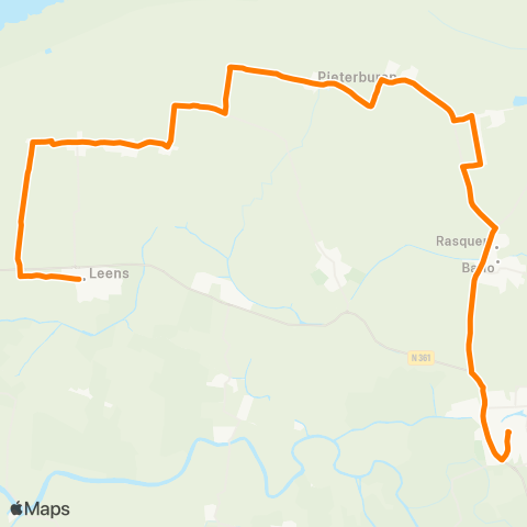 Qbuzz Winsum - Leens map