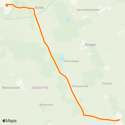 Qbuzz Emmen - Assen map