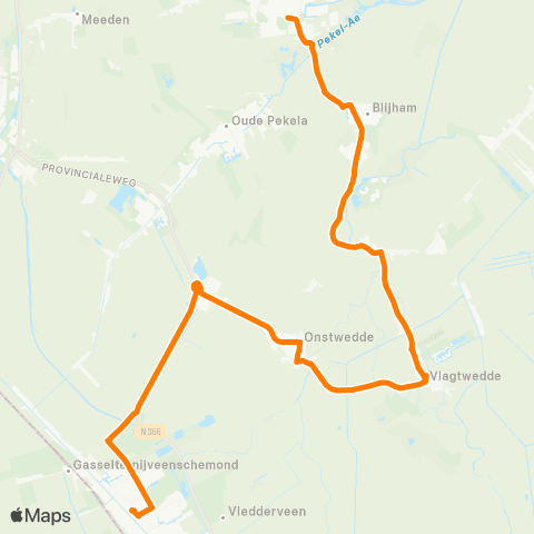 Qbuzz Stadskanaal - Winschoten map