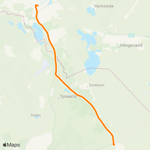 Qbuzz Stadskanaal - Gieten - Groningen map