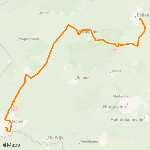 Qbuzz Meppel - Beilen map