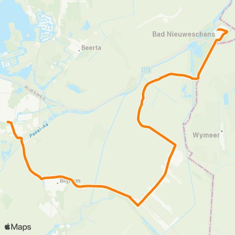 Qbuzz Winschoten - Bellingwolde ( - Bad Nieuweschans) map