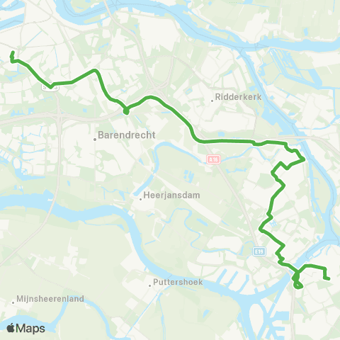 Qbuzz Rotterdam Zuidplein - H.I. Ambacht - Dordrecht map