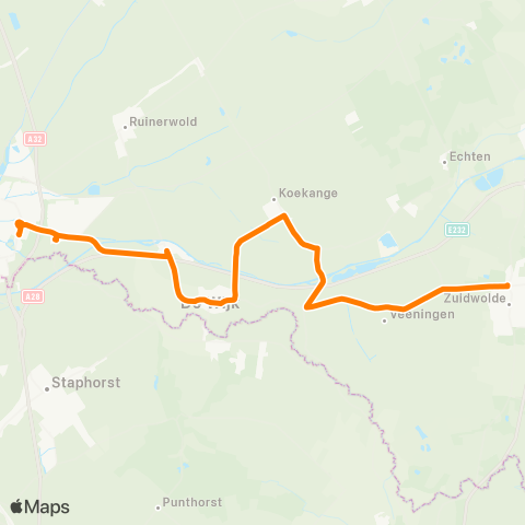 Qbuzz Hoogeveen - Meppel map