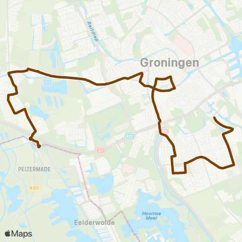 Qbuzz Hoogkerk - Hoendiep - HS - Europapark map