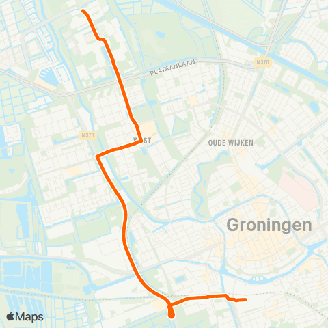 Qbuzz Zernike - Hoofdstation map