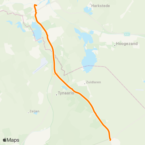 Qbuzz Nachtbus Groningen - Haren - Zuidlaren - Gieten map