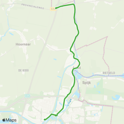 Qbuzz Gorinchem - Arkel - Meerkerk - Lexmond - Vianen map