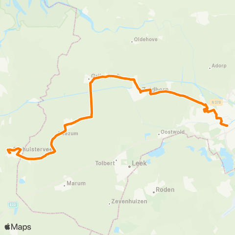 Qbuzz Surhuisterveen - Groningen map