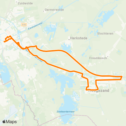 Qbuzz EVENEMENT: Nachtbus Groningen - Hoogezand map