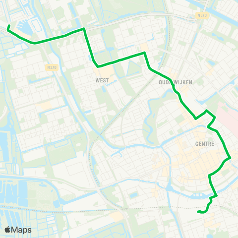 Qbuzz P+R Reitdiep - Hoofdstation (Via Ring Noord) map