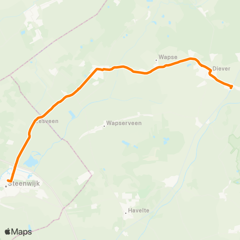 Qbuzz Assen - Dieverbrug - Steenwijk map