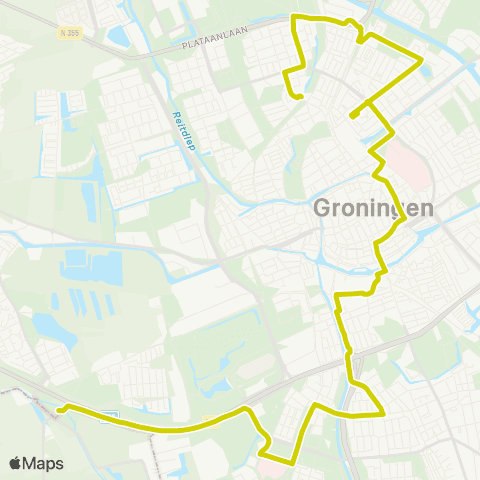 Qbuzz Station Noord - HS - Korreweg - P+R Hoogkerk map